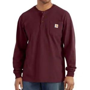 Carhartt Long-Sleeve Pocket Henley T-Shirt, 2XT